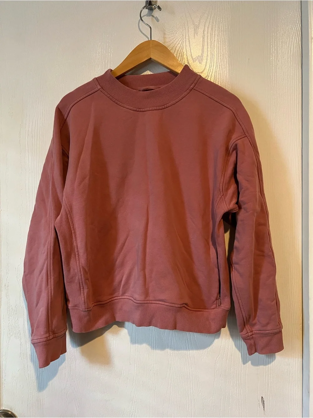 Lululemon Chill On Pullover Sweatshirt Quicksand Mauve Dusty Pink Women Size 6